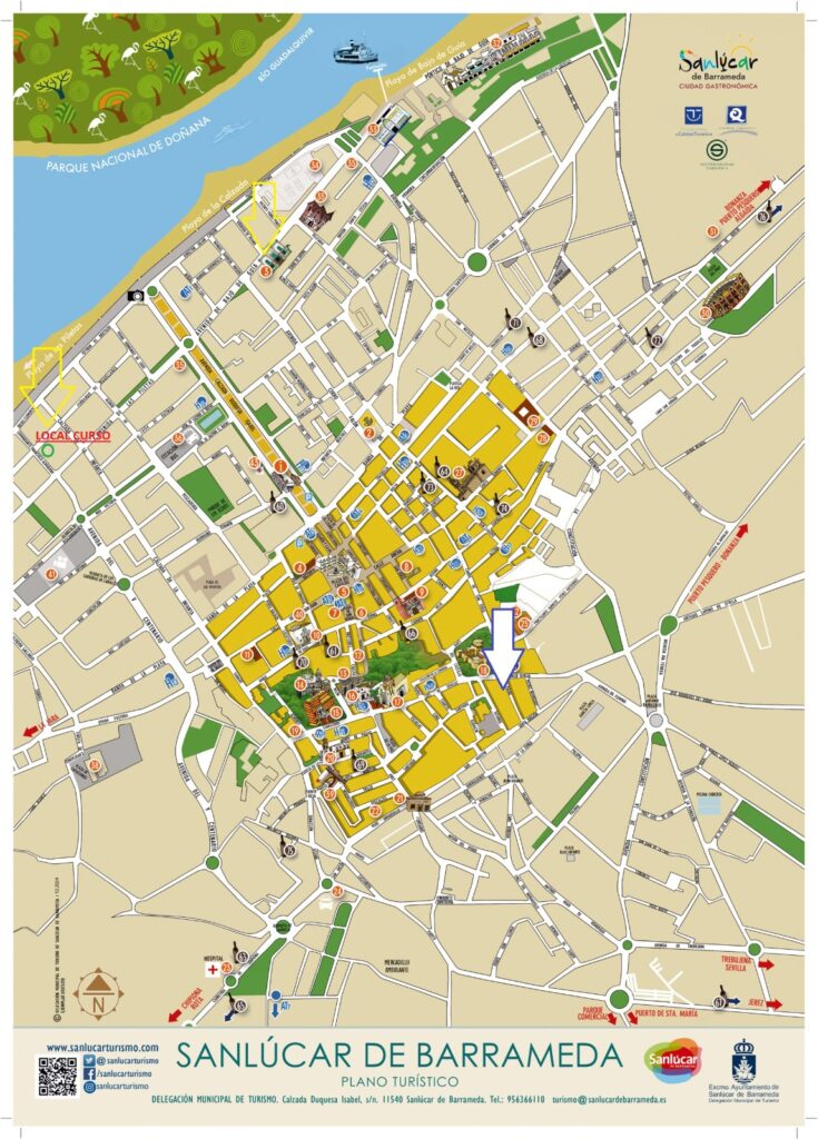 Mapa Sanlúcar de Barrameda Encuentro de Guitarristas Aprendeguitarra.es